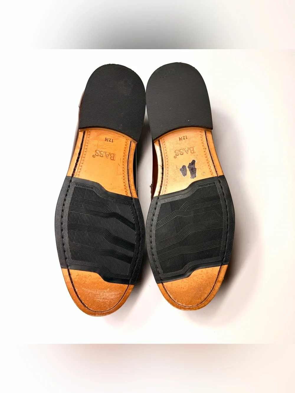 Bass Men's Brown Leather Tassel loafers Shoes Size - 12 M